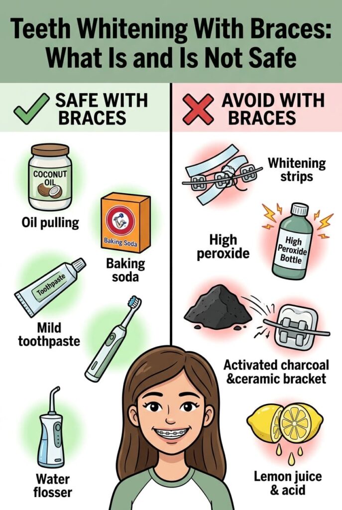 Teeth Whitening With Braces: What Is Safe and What Creates Uneven Spots