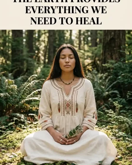 "The Earth does not belong to us. We belong to the Earth — and She provides everything we need to heal." This ancient Native American teaching holds the key to true wellness. When we reconnect with nature and its plants, healing begins. Save this as your daily reminder. 🌿 nativehealinghub.com #NativeAmericanWisdom #IndigenousWisdom #HealingQuotes #NaturalHealing #EarthMedicine #HolisticWellness #SpiritualHealing #PlantMedicine #AncestralWisdom #NativeHealing
