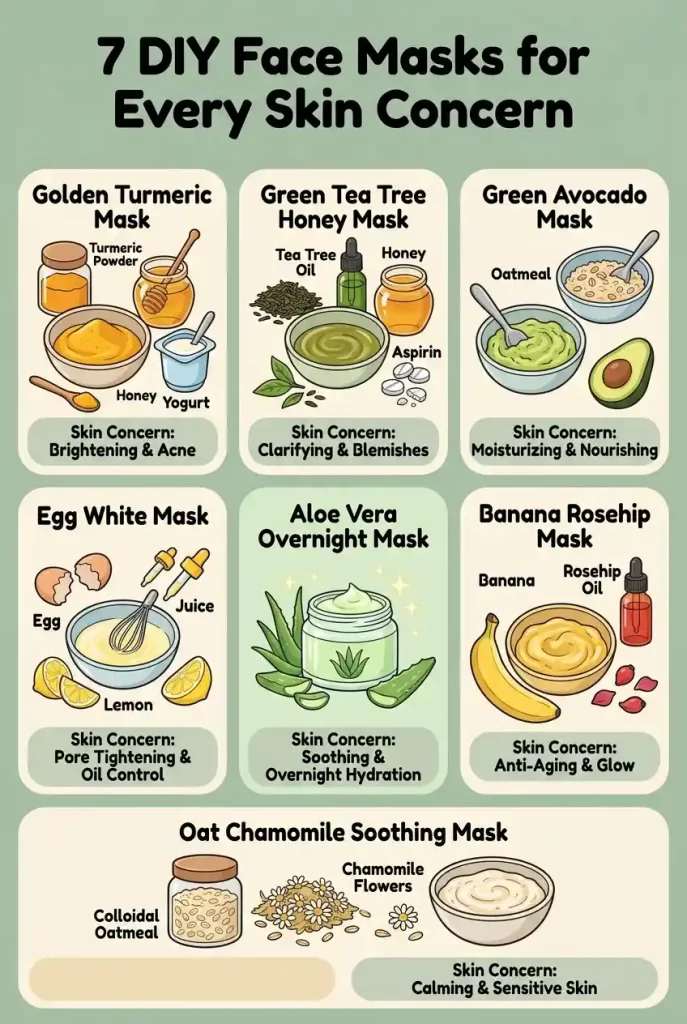 7 DIY Face Mask Recipes for Every Skin Concern — Glowing, Clear and Acne-Free