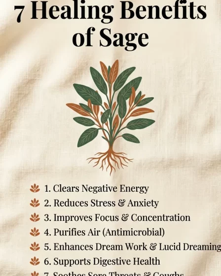 Sage is one of nature's most powerful medicinal herbs. From fighting bacteria and reducing inflammation to supporting brain health and balancing hormones — this sacred plant does it all. Indigenous healers have known this for centuries. Now science agrees. Save this and share with someone who needs natural healing. 🌿 nativehealinghub.com #SageBenefits #MedicinalHerbs #HerbalRemedies #NaturalHealing #PlantMedicine #HolisticWellness #IndigenousHealing #SacredHerbs #HerbsForHealth #NativeHealing