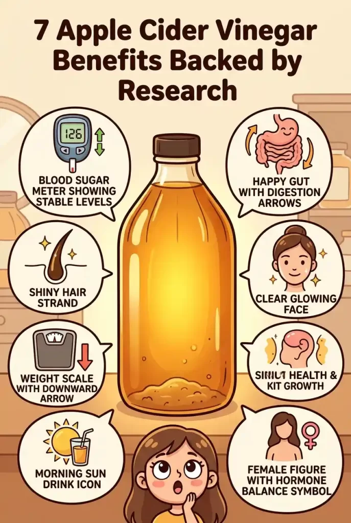 Apple Cider Vinegar Benefits What It Actually Does for Women, Hair, Skin and Blood Sugar