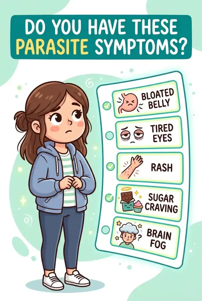 Bloating, fatigue, skin issues, teeth grinding at night — these are all signs your gut might be dealing with parasites. Here's how to do a natural parasite cleanse using herbs and foods that have worked for centuries. Full guide on the blog. #parasitecleanse #naturalremedies #guthealth #herbalremedies #healthtips