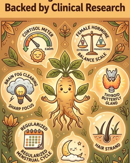 A 60-day clinical trial found ashwagandha reduced cortisol by 28 percent compared to placebo. Lower cortisol improves progesterone production, thyroid function, sleep quality, hair retention, and immune function simultaneously. All of these downstream effects are driven by the same root mechanism. This is why ashwagandha produces such a wide range of benefits from one herb. Full breakdown of all 7 research-backed benefits and how to take it on the blog.