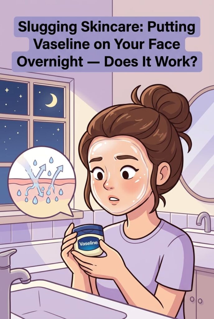 Petrolatum reduces transepidermal water loss by up to 98 percent — no other commonly used skincare ingredient comes close. It does not add moisture. It seals in the moisture already in your skin and prevents it from evaporating overnight. Apply a pea-sized amount as the last step of your nighttime routine. Sleep. Rinse in the morning. Noticeable difference in softness within 3 to 5 nights. Full guide on the blog.