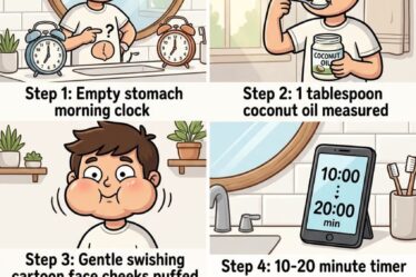 One tablespoon of coconut oil in your mouth before eating, brushing, or drinking anything. Swish gently for 10 minutes. Spit into the trash. Rinse. Brush normally. That is the complete coconut oil pulling method. Clinical trials found it reduces plaque and gum inflammation comparably to chlorhexidine mouthwash. Full step-by-step guide with timing and what to expect on the blog.